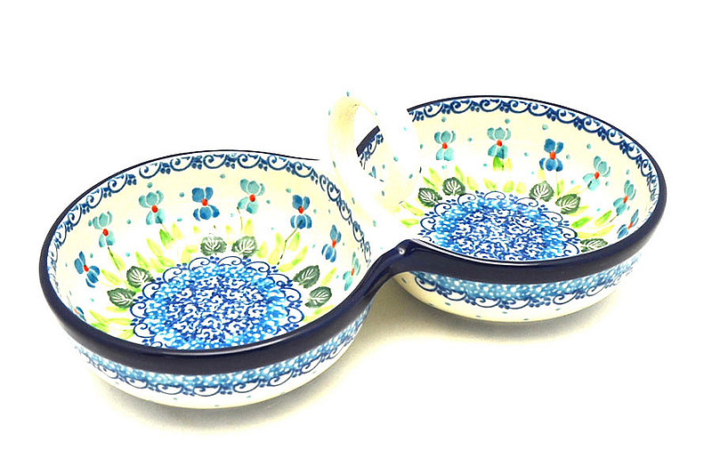 Ceramika Artystyczna Polish Pottery Bowl - Double Serving - Dutch Iris 942-2668a (Ceramika Artystyczna)