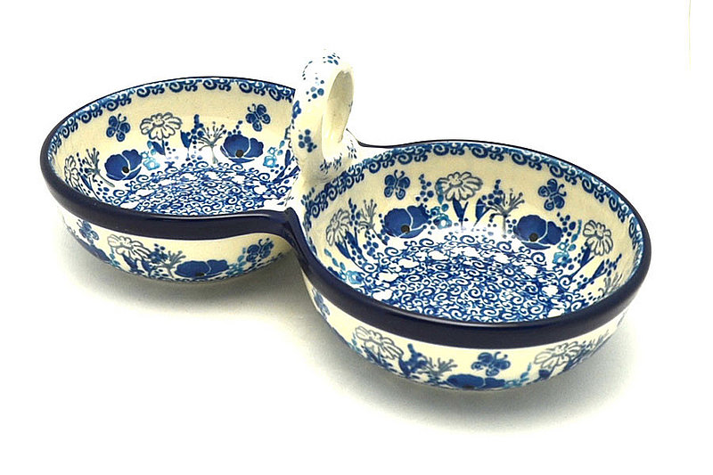 Ceramika Artystyczna Polish Pottery Bowl - Double Serving - Evening Poppies 942-2902a (Ceramika Artystyczna)