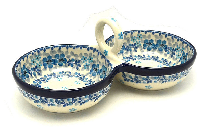 Ceramika Artystyczna Polish Pottery Bowl - Double Serving - Flax Flower 942-2642a (Ceramika Artystyczna)