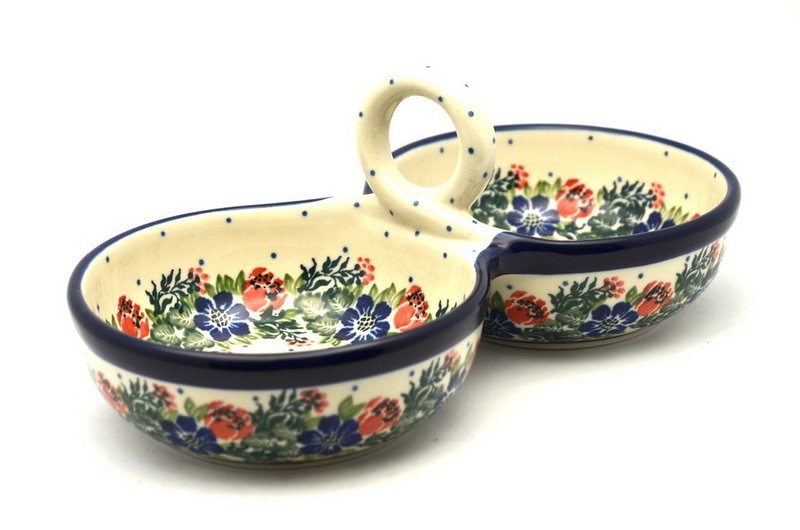 Polish Pottery Bowl - Double Serving - Garden Party