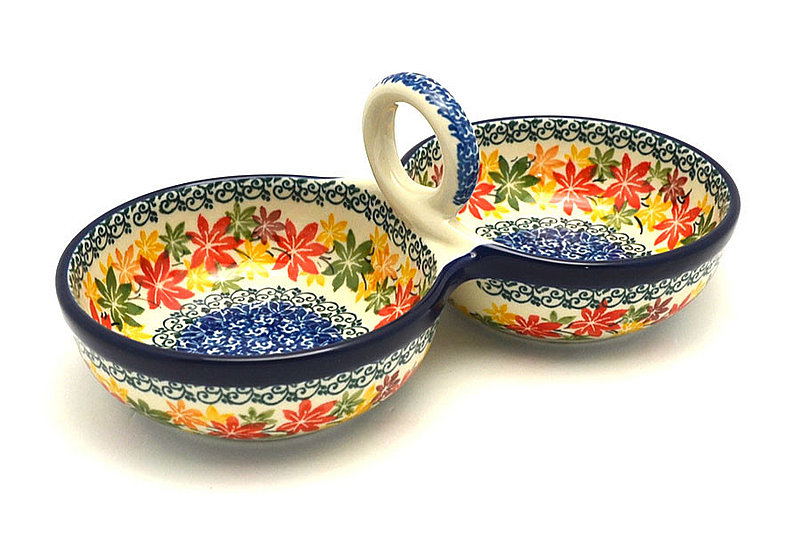 Ceramika Artystyczna Polish Pottery Bowl - Double Serving - Maple Harvest 942-2533a (Ceramika Artystyczna)