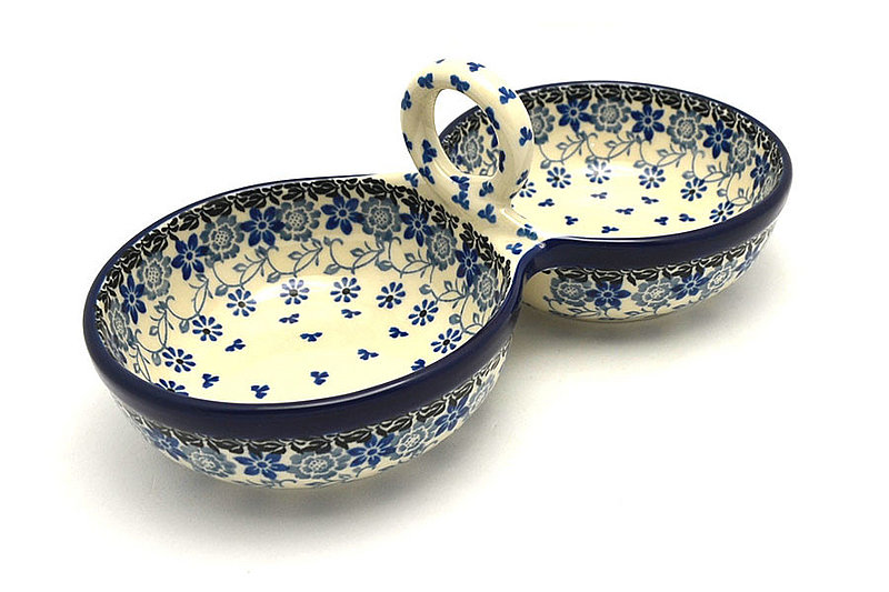 Ceramika Artystyczna Polish Pottery Bowl - Double Serving - Silver Lace 942-2158a (Ceramika Artystyczna)
