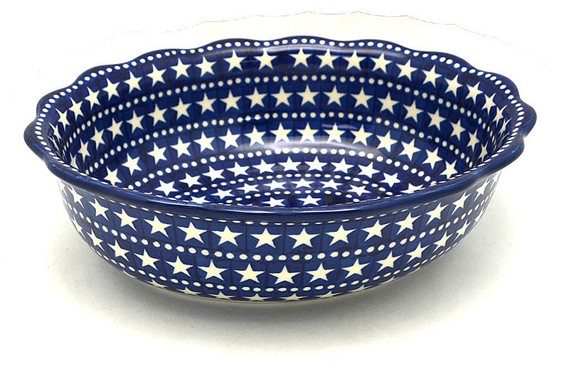 Ceramika Artystyczna Polish Pottery Bowl - Fluted Oval - Starlight D78-119a (Ceramika Artystyczna)