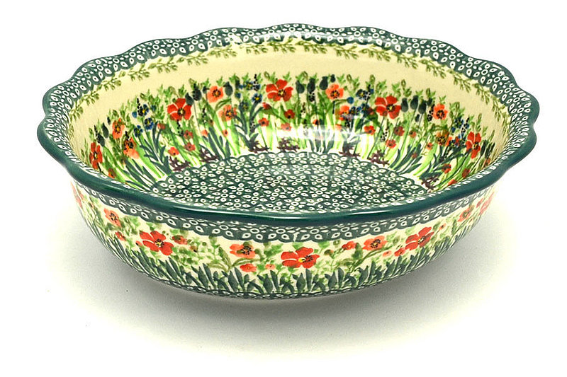 Ceramika Artystyczna Polish Pottery Bowl - Fluted Oval - Unikat Signature - U4335 D78-U4335 (Ceramika Artystyczna)