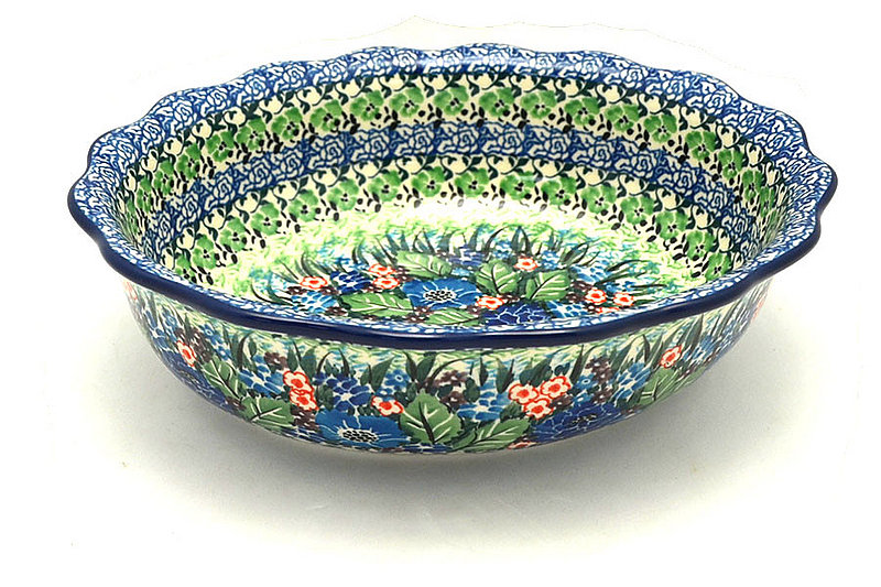 Ceramika Artystyczna Polish Pottery Bowl - Fluted Oval - Unikat Signature - U4572 D78-U4572 (Ceramika Artystyczna)