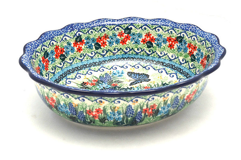 Ceramika Artystyczna Polish Pottery Bowl - Fluted Oval - Unikat Signature - U4600 D78-U4600 (Ceramika Artystyczna)