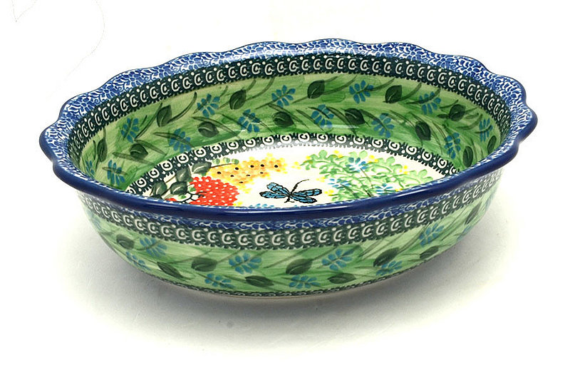Ceramika Artystyczna Polish Pottery Bowl - Fluted Oval - Unikat Signature - U4612 D78-U4612 (Ceramika Artystyczna)