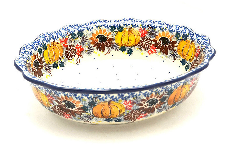Ceramika Artystyczna Polish Pottery Bowl - Fluted Oval - Unikat Signature - U4741 D78-U4741 (Ceramika Artystyczna)