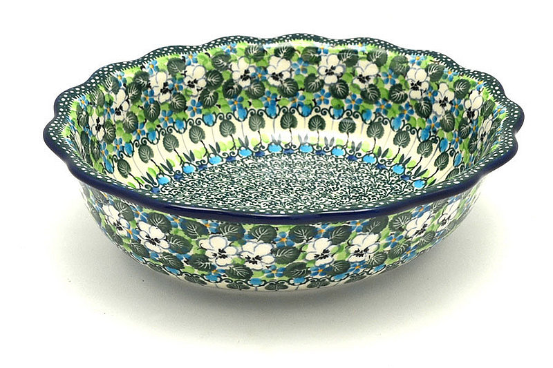 Ceramika Artystyczna Polish Pottery Bowl - Fluted Oval - Unikat Signature - U4795 D78-U4795 (Ceramika Artystyczna)