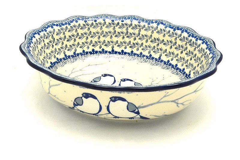 Ceramika Artystyczna Polish Pottery Bowl - Fluted Oval - Unikat Signature - U4830 D78-U4830 (Ceramika Artystyczna)