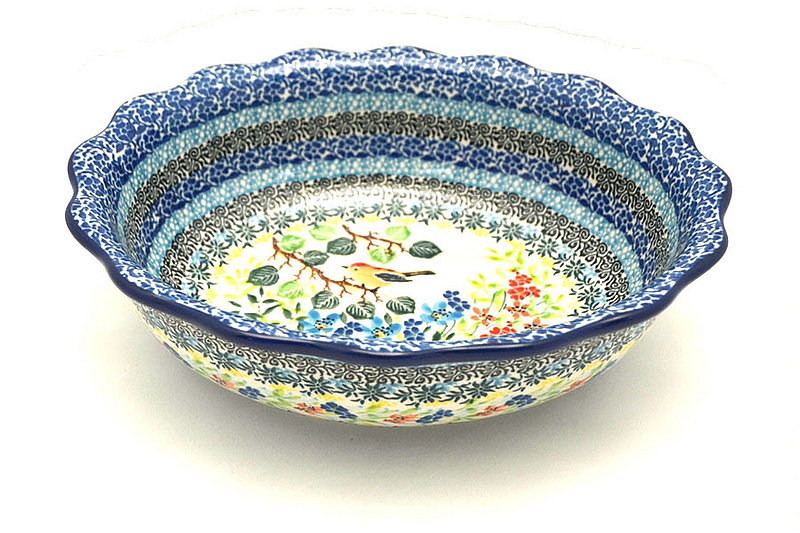 Polish Pottery Bowl - Fluted Oval - Unikat Signature - U5098