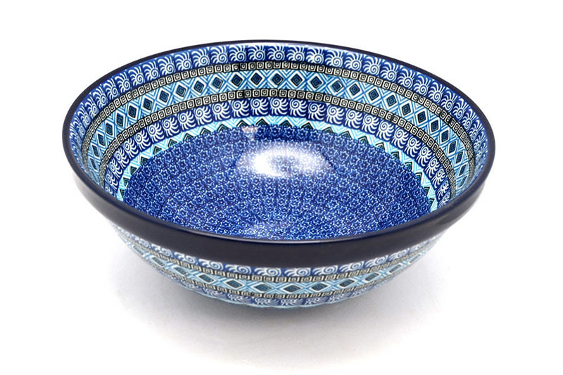 Ceramika Artystyczna Polish Pottery Bowl - Grand Nesting (10 3/4") - Aztec Sky 055-1917a (Ceramika Artystyczna)