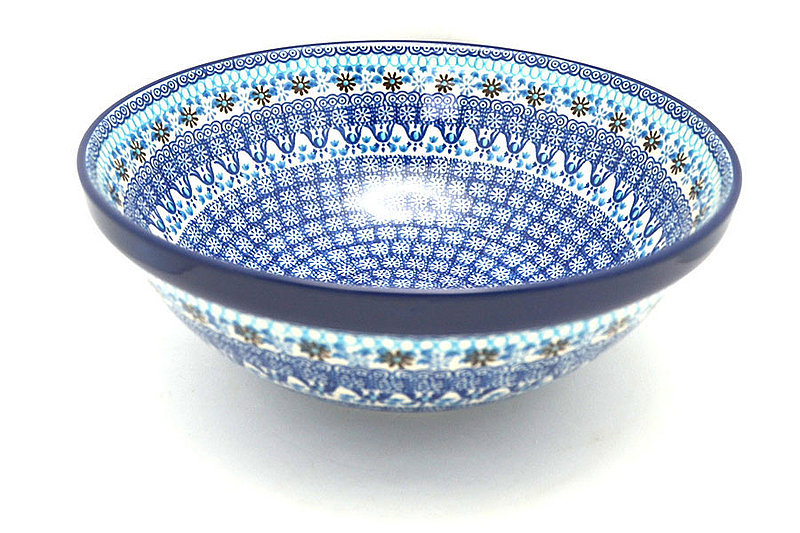 Ceramika Artystyczna Polish Pottery Bowl - Grand Nesting (10 3/4") - Blue Yonder 055-2187a (Ceramika Artystyczna)