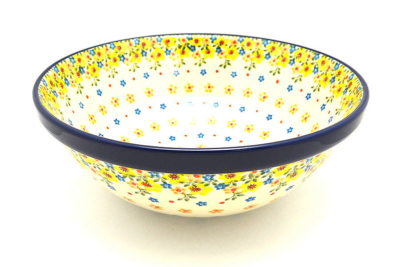 Ceramika Artystyczna Polish Pottery Bowl - Grand Nesting (10 3/4") - Buttercup 055-2225a (Ceramika Artystyczna)