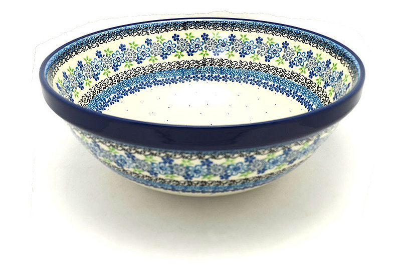 Ceramika Artystyczna Polish Pottery Bowl - Grand Nesting (10 3/4") - Flower Works 055-2633a (Ceramika Artystyczna)