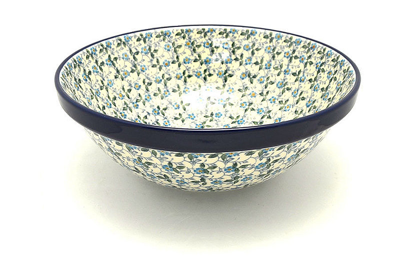 Ceramika Artystyczna Polish Pottery Bowl - Grand Nesting (10 3/4") - Forget-Me-Knot 055-2089a (Ceramika Artystyczna)