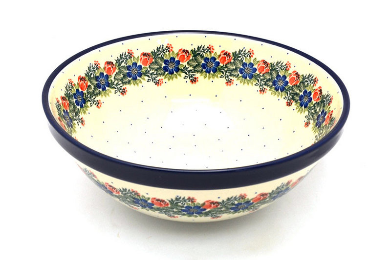 Ceramika Artystyczna Polish Pottery Bowl - Grand Nesting (10 3/4") - Garden Party 055-1535a (Ceramika Artystyczna)