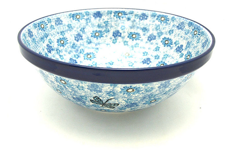 Ceramika Artystyczna Polish Pottery Bowl - Grand Nesting (10 3/4") - Misty Dragonfly 055-2818a (Ceramika Artystyczna)