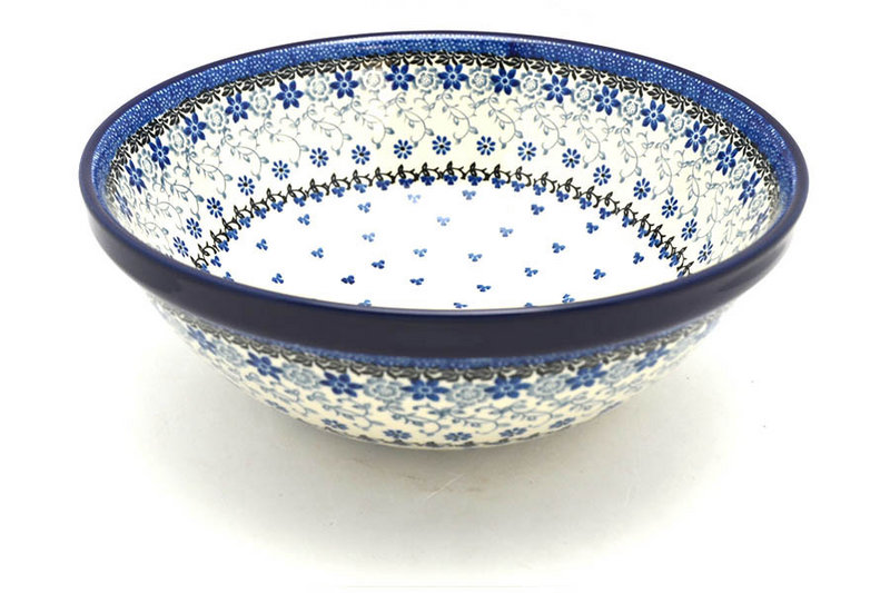 Ceramika Artystyczna Polish Pottery Bowl - Grand Nesting (10 3/4") - Silver Lace 055-2158a (Ceramika Artystyczna)