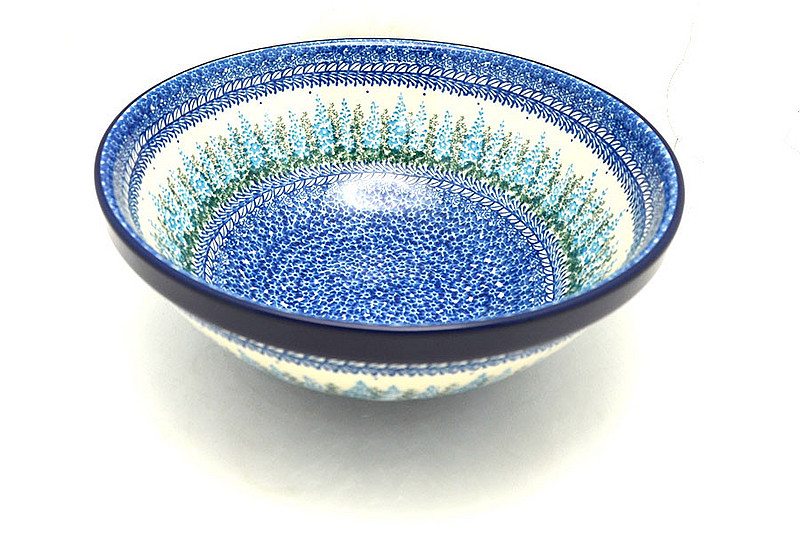 Ceramika Artystyczna Polish Pottery Bowl - Grand Nesting (10 3/4") - Virginia Blue Bells 055-3279a (Ceramika Artystyczna)