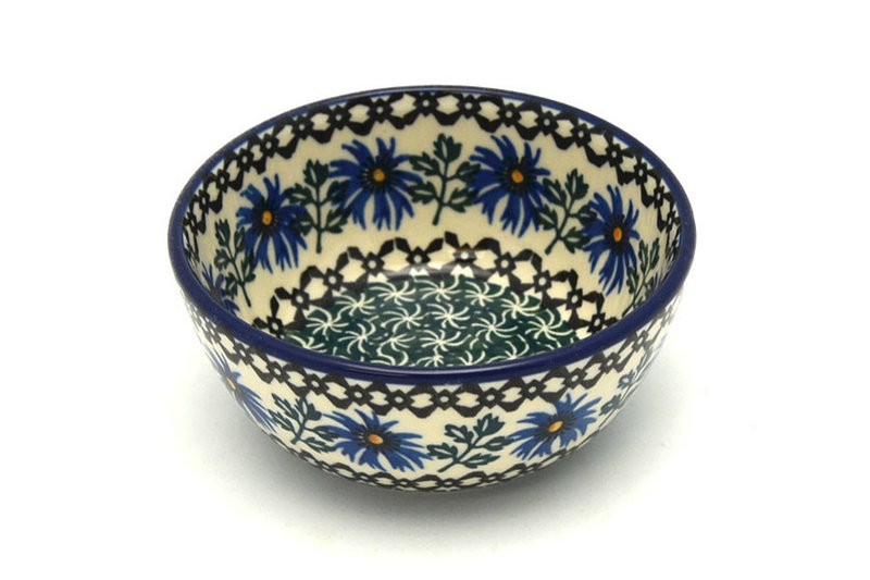 Ceramika Artystyczna Polish Pottery Bowl - Ice Cream/Dessert - Blue Chicory 017-976a (Ceramika Artystyczna)