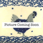 Ceramika Artystyczna Polish Pottery Bowl - Ice Cream/Dessert - Blue Hen 017-2597a (Ceramika Artystyczna)
