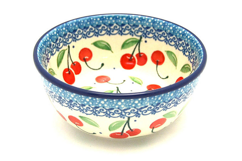 Polish Pottery Bowl - Ice Cream/Dessert - Cherry Pie