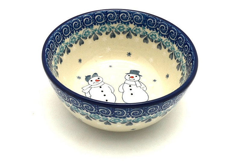 Ceramika Artystyczna Polish Pottery Bowl - Ice Cream/Dessert - Frost & Flurry 017-2793a (Ceramika Artystyczna)