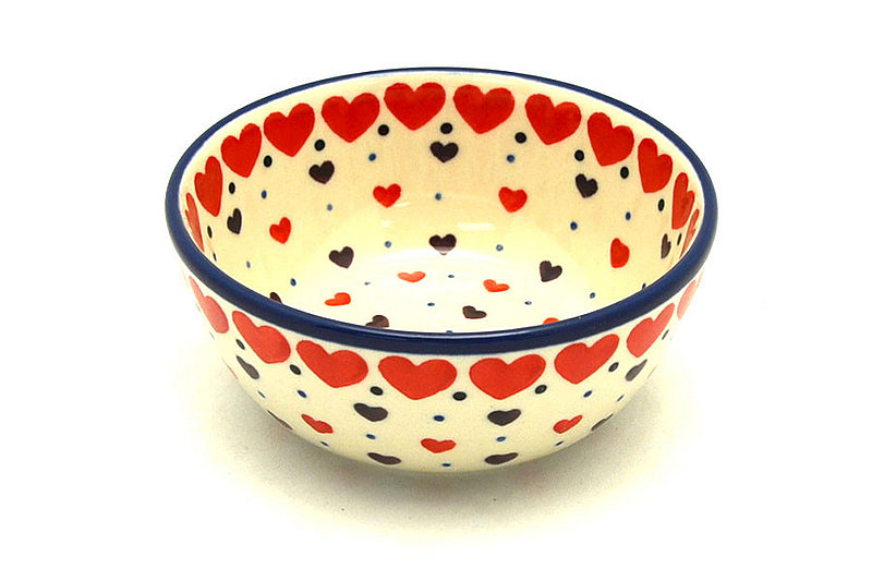 Ceramika Artystyczna Polish Pottery Bowl - Ice Cream/Dessert - Love Struck 017-2108a (Ceramika Artystyczna)