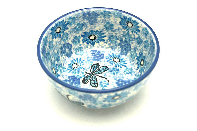 Ceramika Artystyczna Polish Pottery Bowl - Ice Cream/Dessert - Misty Dragonfly 017-2818a (Ceramika Artystyczna)