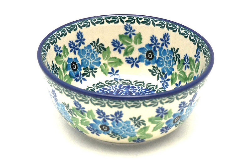 Ceramika Artystyczna Polish Pottery Bowl - Ice Cream/Dessert - Wild Indigo 017-1865a (Ceramika Artystyczna)