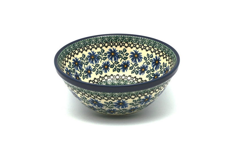 Ceramika Artystyczna Polish Pottery Bowl - Large Nesting (7 1/2") - Blue Chicory 057-976a (Ceramika Artystyczna)