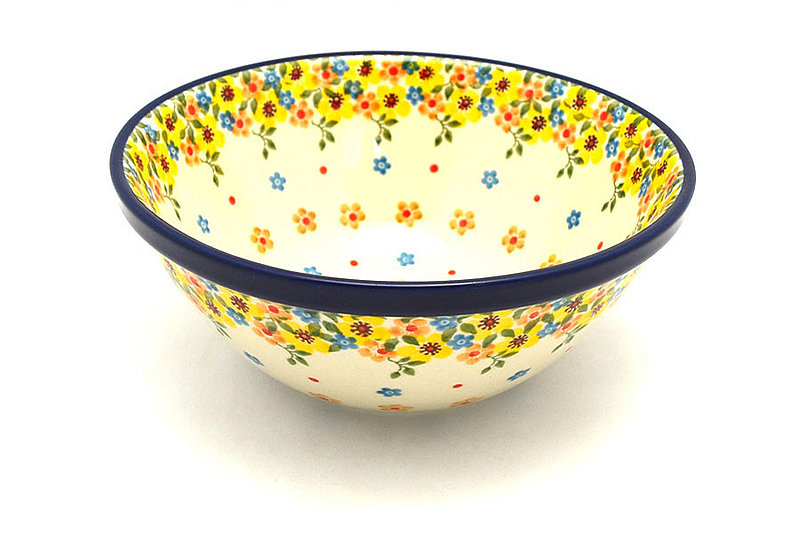 Ceramika Artystyczna Polish Pottery Bowl - Large Nesting (7 1/2") - Buttercup 057-2225a (Ceramika Artystyczna)