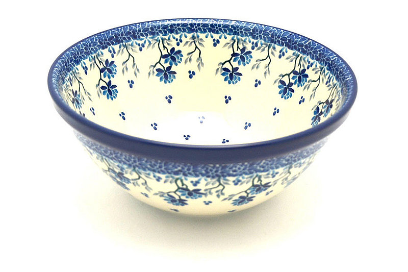 Ceramika Artystyczna Polish Pottery Bowl - Large Nesting (7 1/2") - Clover Field 057-2524a (Ceramika Artystyczna)