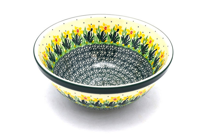 Ceramika Artystyczna Polish Pottery Bowl - Large Nesting (7 1/2") - Daffodil 057-2122q (Ceramika Artystyczna)