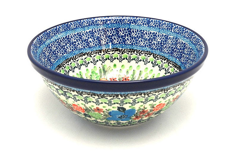 Ceramika Artystyczna Polish Pottery Bowl - Large Nesting (7 1/2") - Unikat Signature U3347 057-U3347 (Ceramika Artystyczna)