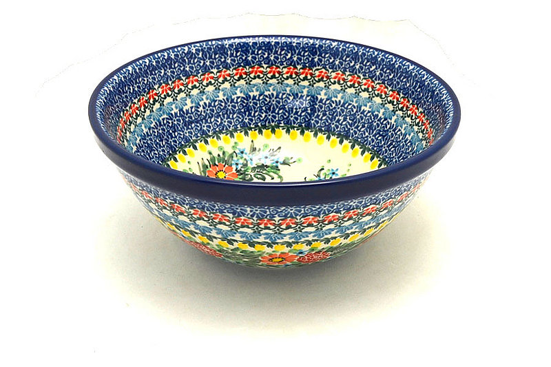 Ceramika Artystyczna Polish Pottery Bowl - Large Nesting (7 1/2") - Unikat Signature U3357 057-U3357 (Ceramika Artystyczna)