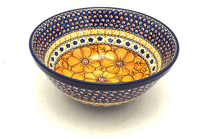 Ceramika Artystyczna Polish Pottery Bowl - Large Nesting (7 1/2") - Unikat Signature U408B 057-U408B (Ceramika Artystyczna)
