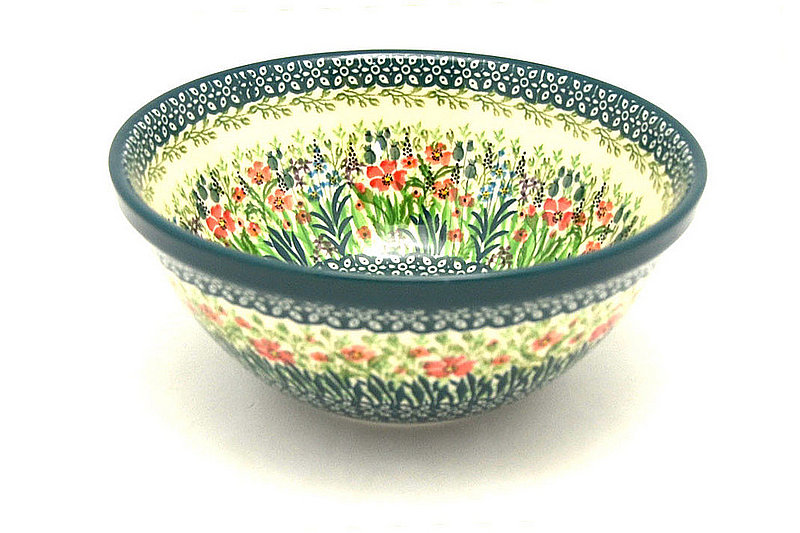 Ceramika Artystyczna Polish Pottery Bowl - Large Nesting (7 1/2") - Unikat Signature U4335 057-U4335 (Ceramika Artystyczna)