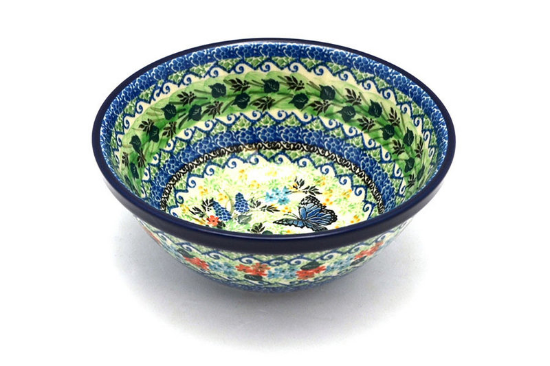 Ceramika Artystyczna Polish Pottery Bowl - Large Nesting (7 1/2") - Unikat Signature U4600 057-U4600 (Ceramika Artystyczna)