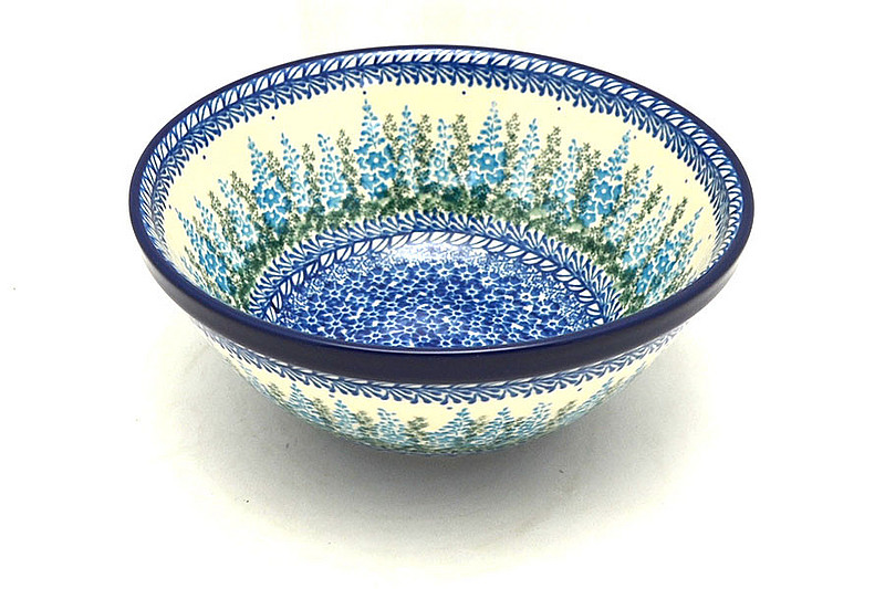 Ceramika Artystyczna Polish Pottery Bowl - Large Nesting (7 1/2") - Virginia Blue Bells 057-3279a (Ceramika Artystyczna)