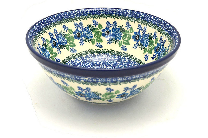 Ceramika Artystyczna Polish Pottery Bowl - Large Nesting (7 1/2") - Wild Indigo 057-1865a (Ceramika Artystyczna)
