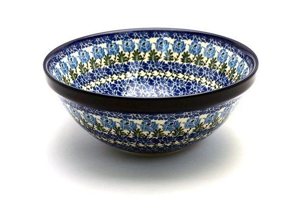 Ceramika Artystyczna Polish Pottery Bowl - Larger Nesting (9") - Antique Rose 056-1390a (Ceramika Artystyczna)