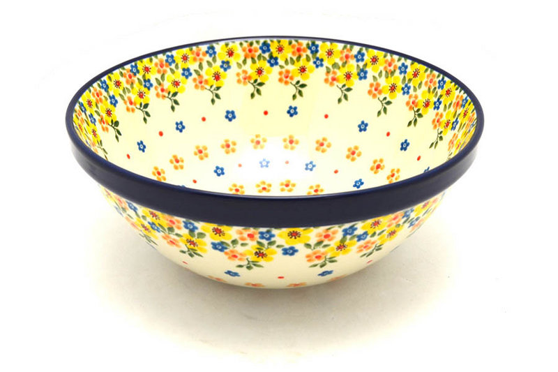 Ceramika Artystyczna Polish Pottery Bowl - Larger Nesting (9") - Buttercup 056-2225a (Ceramika Artystyczna)