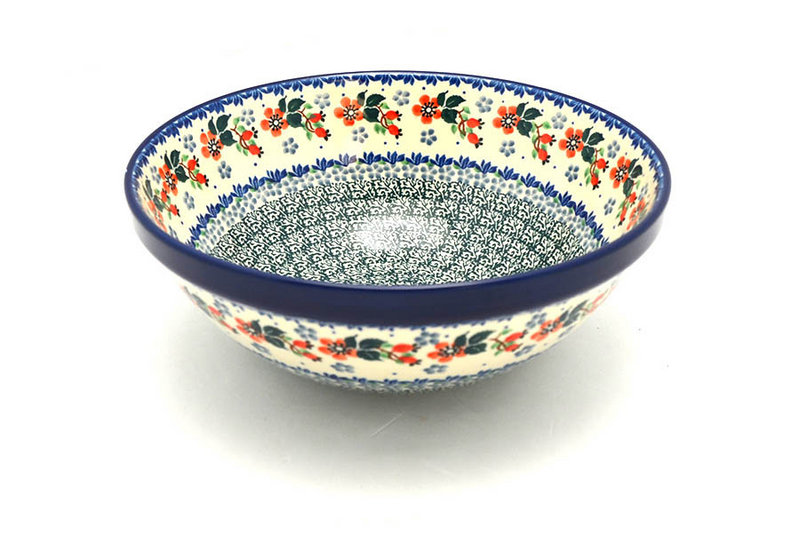 Ceramika Artystyczna Polish Pottery Bowl - Larger Nesting (9") - Cherry Blossom 056-2103a (Ceramika Artystyczna)
