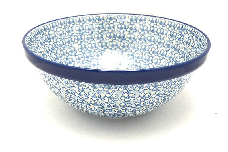 Ceramika Artystyczna Polish Pottery Bowl - Larger Nesting (9") - Daisy Flurry 056-2176a (Ceramika Artystyczna)