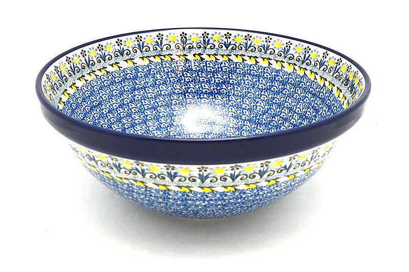 Ceramika Artystyczna Polish Pottery Bowl - Larger Nesting (9") - Daisy Maize 056-2178a (Ceramika Artystyczna)
