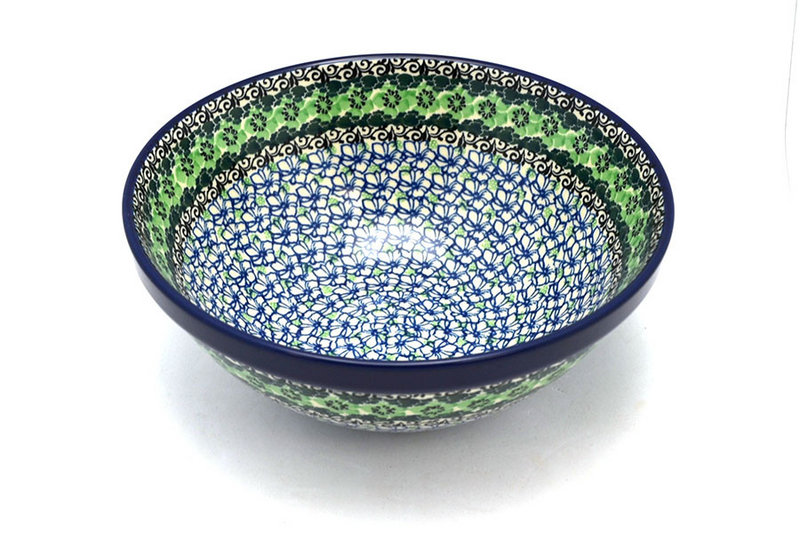 Ceramika Artystyczna Polish Pottery Bowl - Larger Nesting (9") - Kiwi 056-1479a (Ceramika Artystyczna)