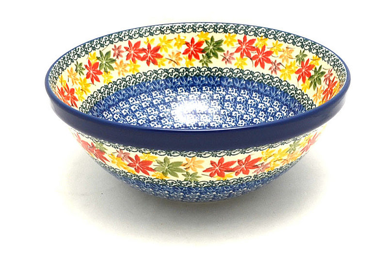 Ceramika Artystyczna Polish Pottery Bowl - Larger Nesting (9") - Maple Harvest 056-2533a (Ceramika Artystyczna)