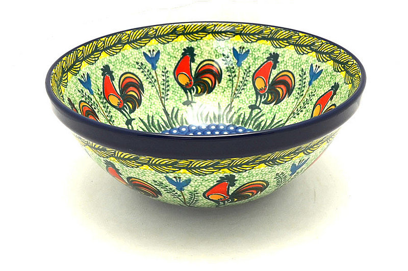 Ceramika Artystyczna Polish Pottery Bowl - Larger Nesting (9") - Unikat Signature U2663 056-U2663 (Ceramika Artystyczna)